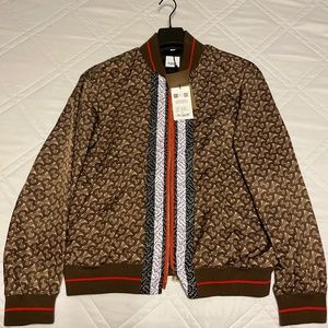 Burberry Monogram Stripe Bomber Jacket 100% Authentic Size 52 EU (US LRG)